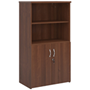 Universal wooden storage unit with 3 shelves in Walnut