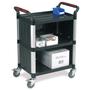 Utility Tray Trolleys with 3 Shelves with Enclosed Back and Sides