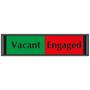 Vacant Engaged sliding door sign