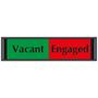 Vacant Engaged sliding door sign