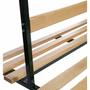 Ash hardwood backrest to complement Benchura Evolve single and double-sided changing room benches