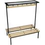 Benchura Evolve double-sided bench with mesh top shelf