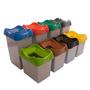 Waste Recycling Bins with Coloured Lids