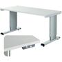Height adjustable cantilever bench with electric motor