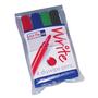 Dry-wipe pens for use on whiteboards, glassboards and paper