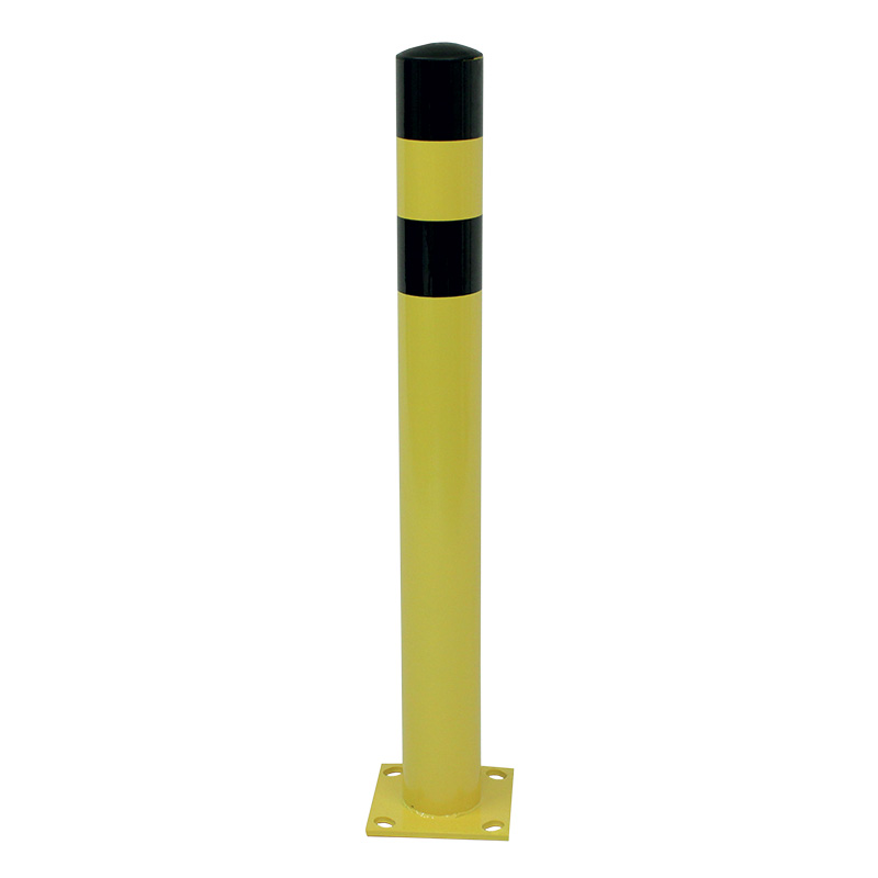 Yellow and Black Safety Bollard