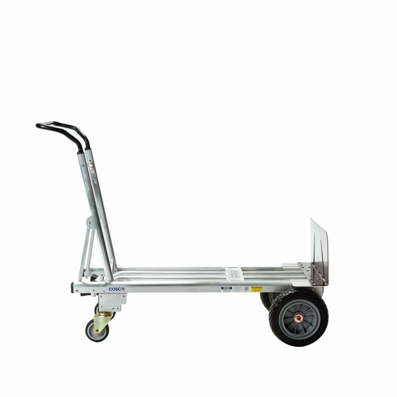 2-in-1 aluminium sack truck, in platform truck mode