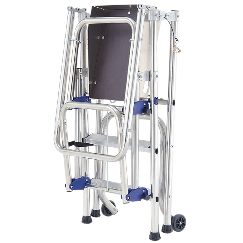3-tread mobile podium folded