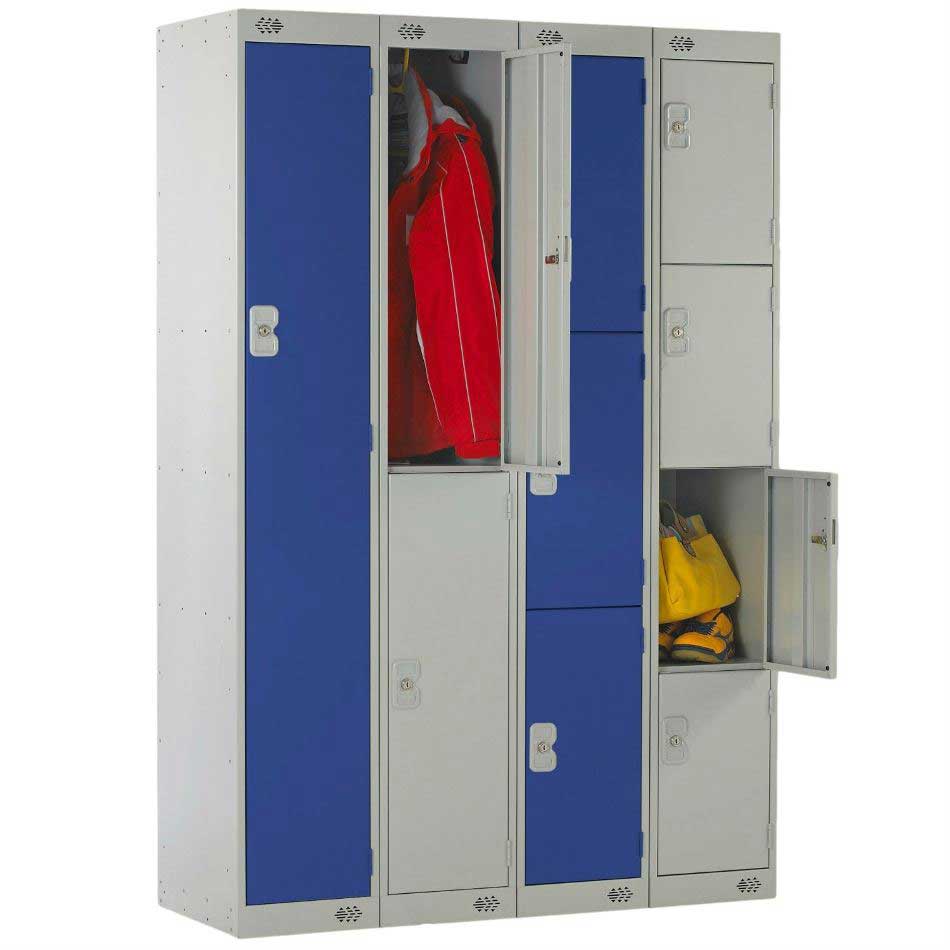 Nested Fastrack Lockers - Blue & Grey