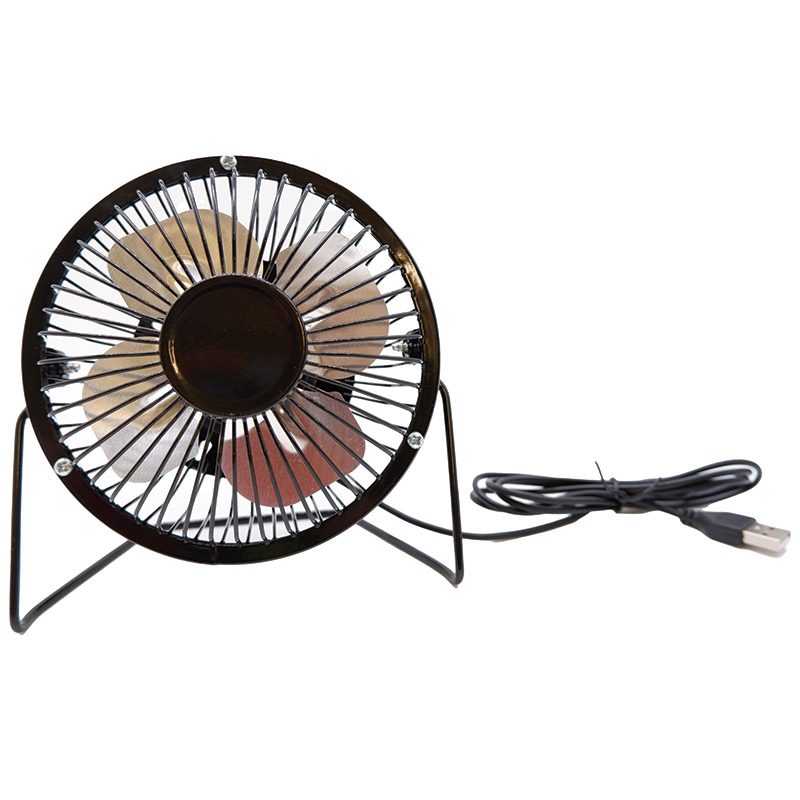 USB 4" BLack Mini Desk Fan