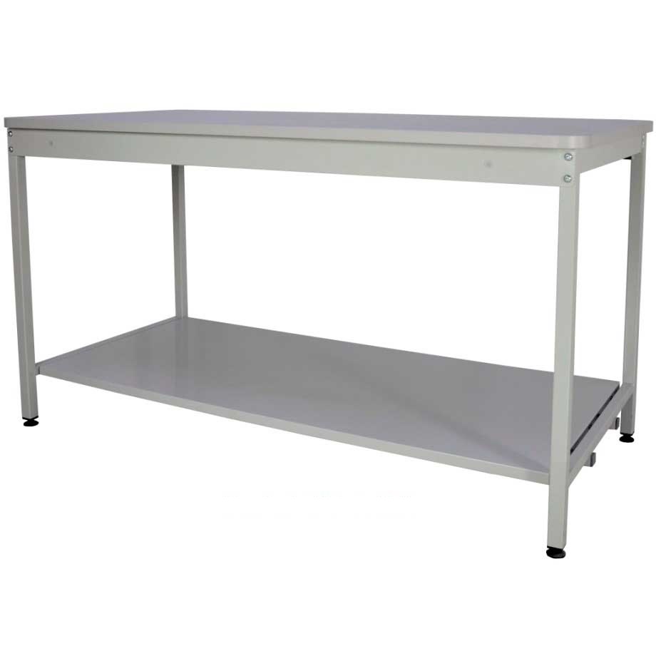 840mm High Open Mailroom Workbench with MFC Worktop & Lower Shelf