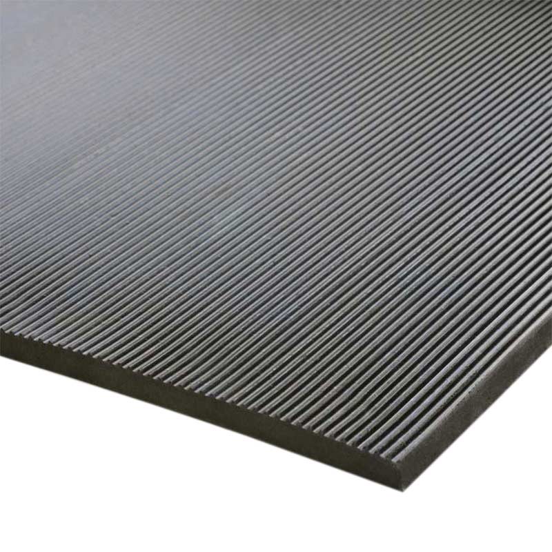 9mm thick ribbed rubber safety matting roll