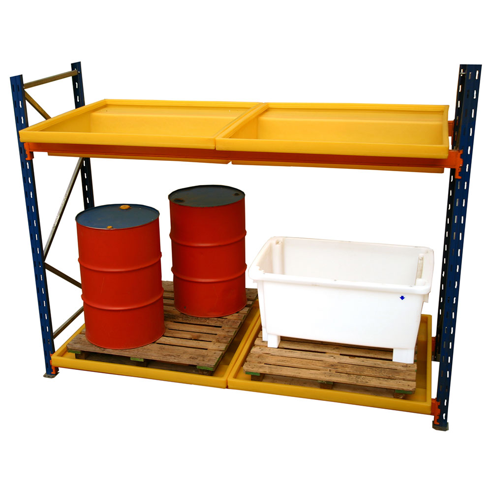 Bund Trays for Pallet Racking In Use