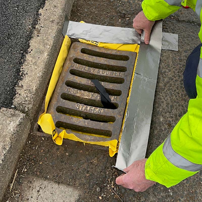 DrainProTector drain guard secured into place