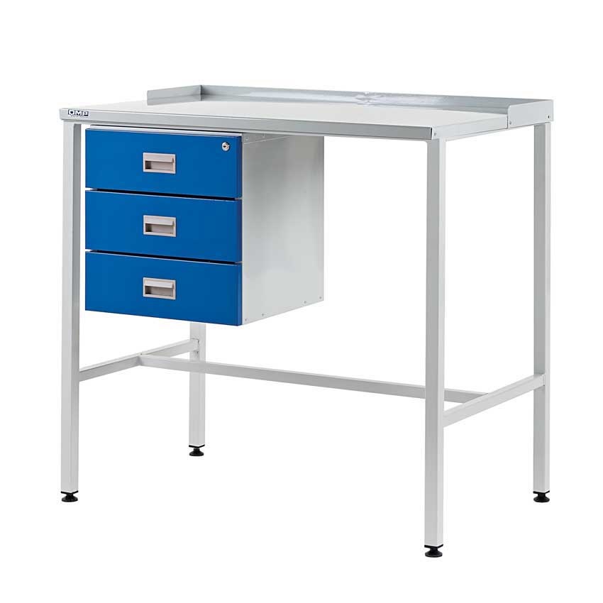 Flat Top Industrial Workstation With Triple Drawer