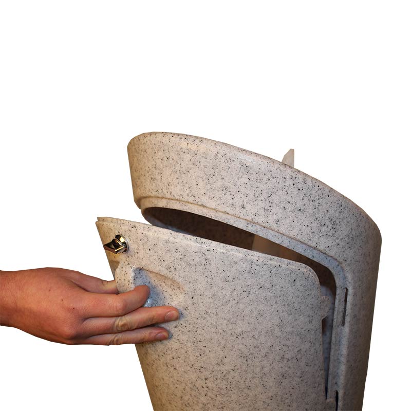 Wipe dispenser, refillable via access flap