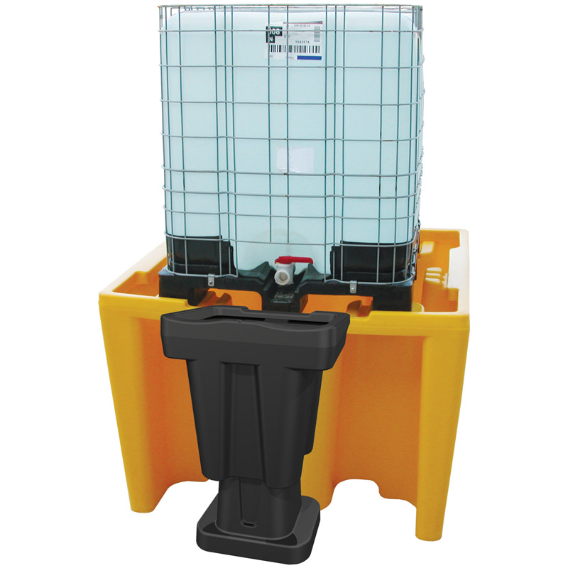 BBC1 single containment pallet with BBC1T overflow unit