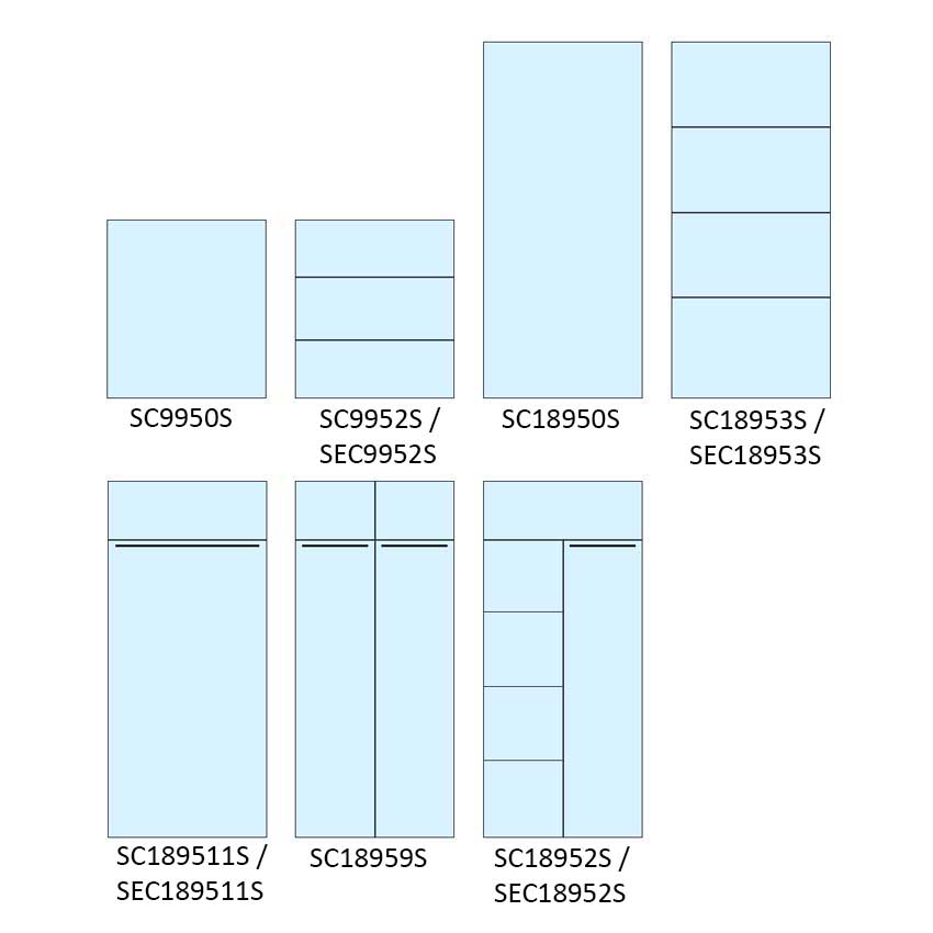 Internal Configurations of Standard & Security Cupboards