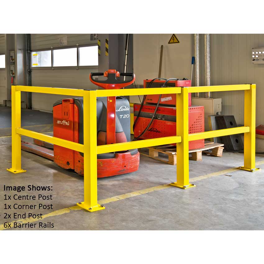Traffic-Line Medium Duty Railings In Warehouse Environment