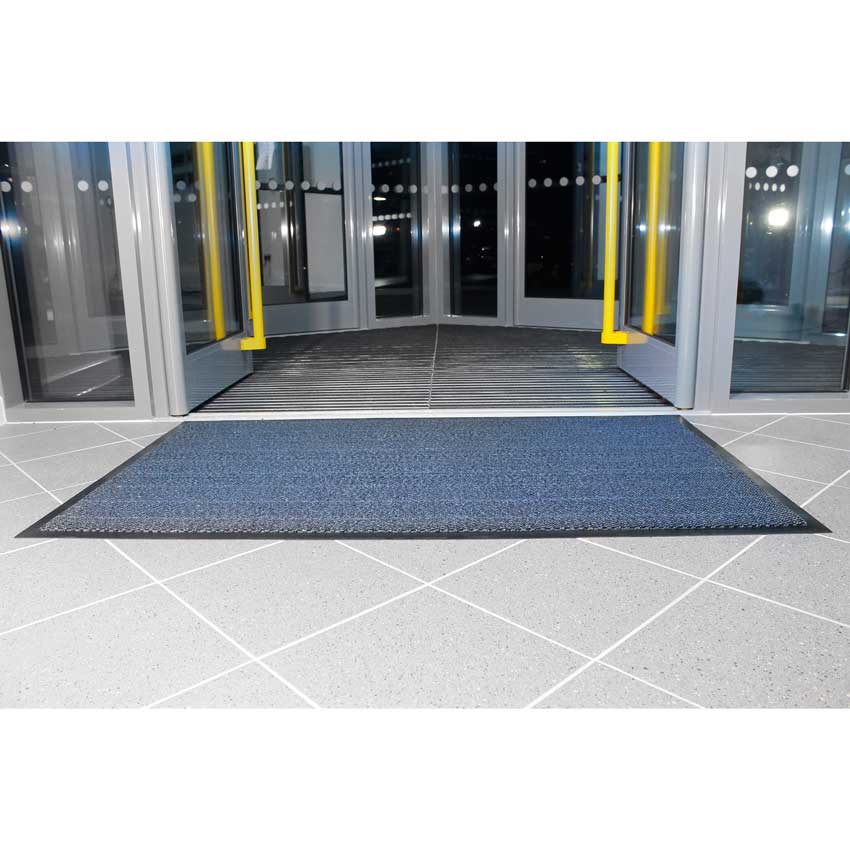 Vyna Plush Entrance Mat - Blue