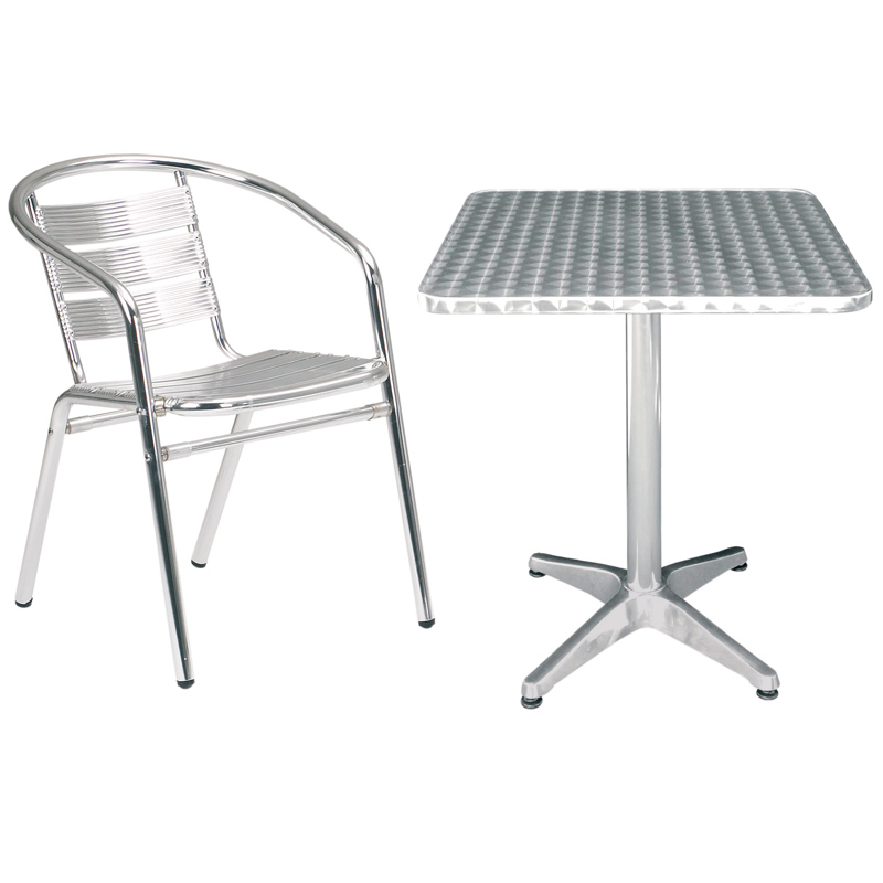 Aluminium Bistro Table & Chair