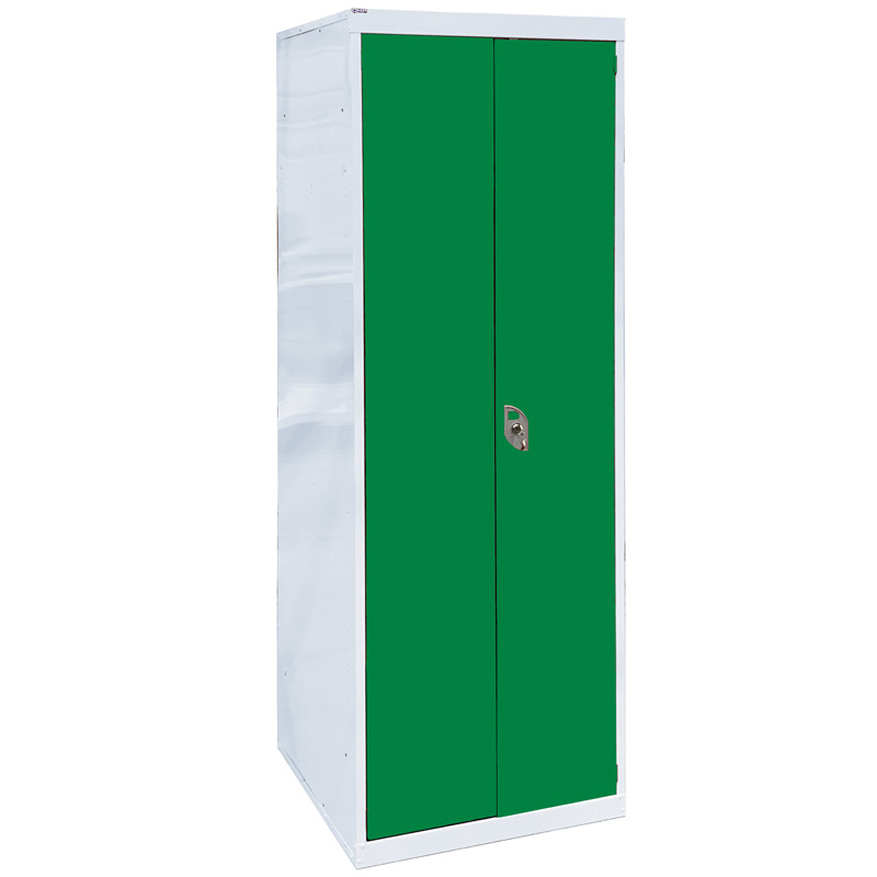 Ambulance Service lockers with solid green doors