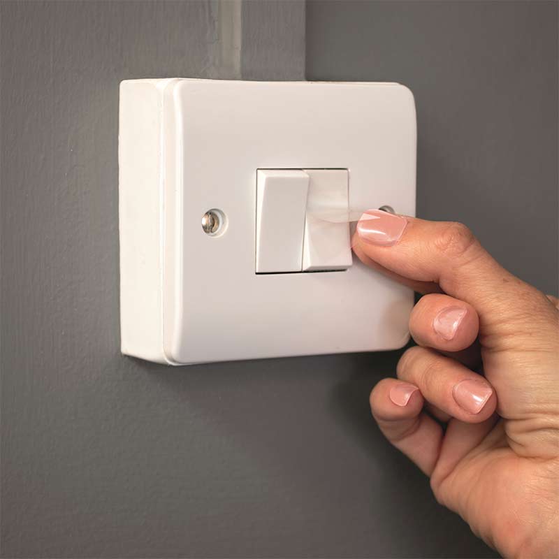 Anti-microbial stickers used on light switches