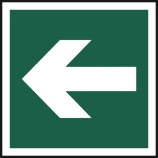 Arrow pointing left sign