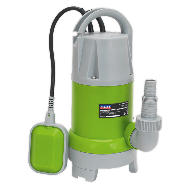 Sealey submersible water pump suitable for clean or dirty water