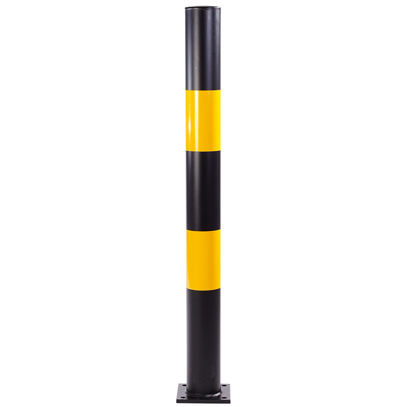 Autopa black & yellow bolt-down safety bollard
