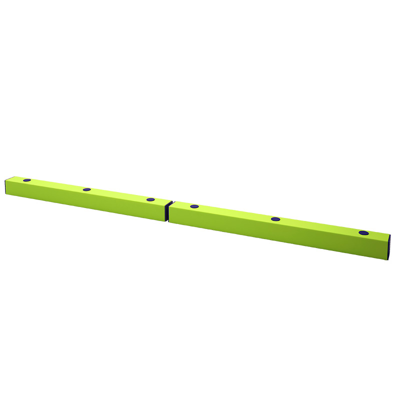 Ballistics grade HDPE floor level barrier - hi-vis yellow and blue