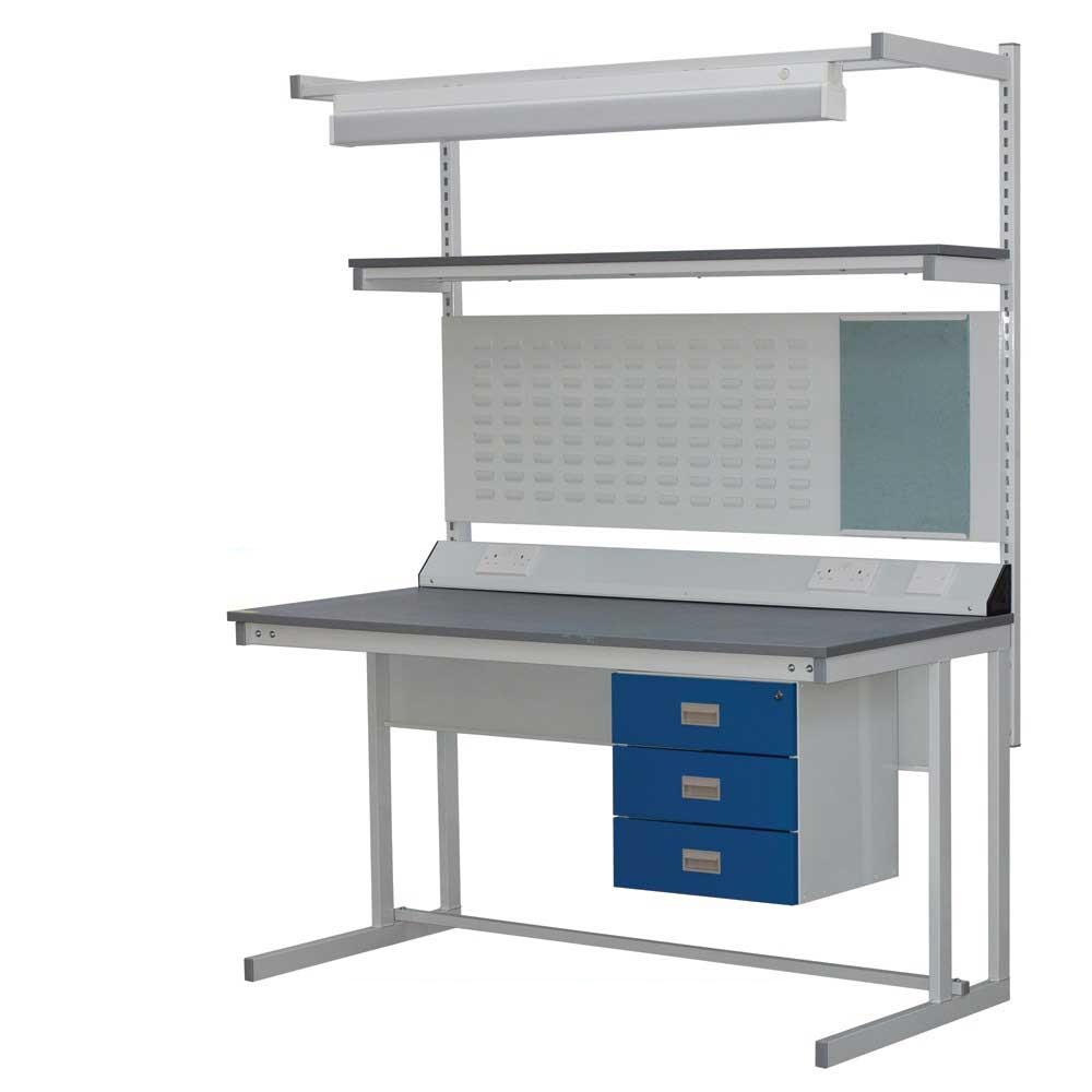 Cantilever Workbench with Hardwood Worktop