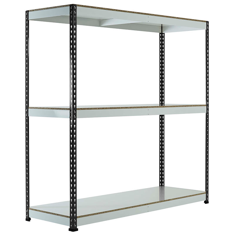 Black rivit racking with 3 shelf levels