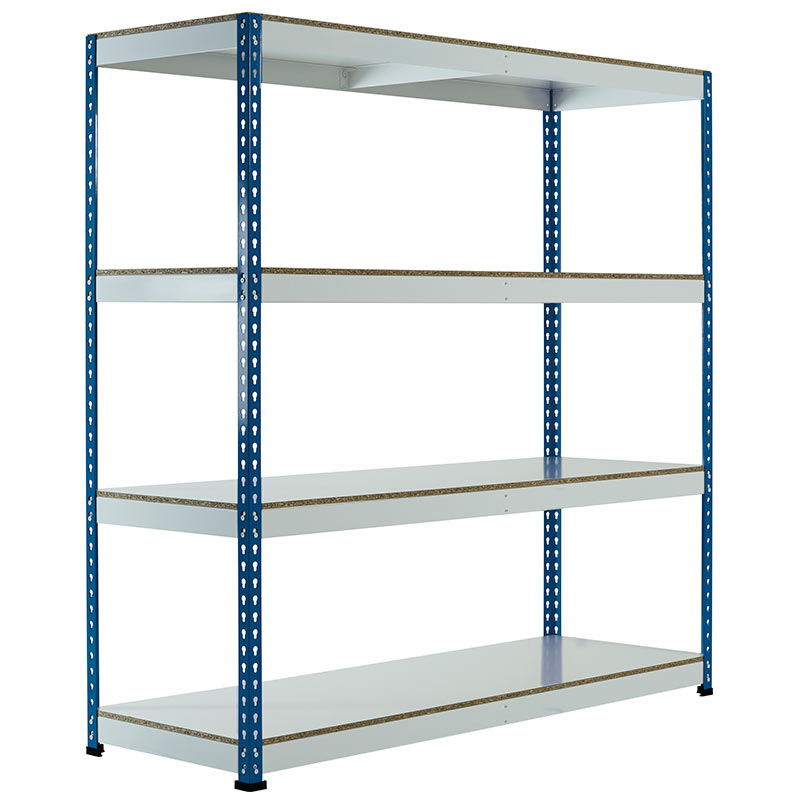 Blue rivit racking with 4 shelf levels