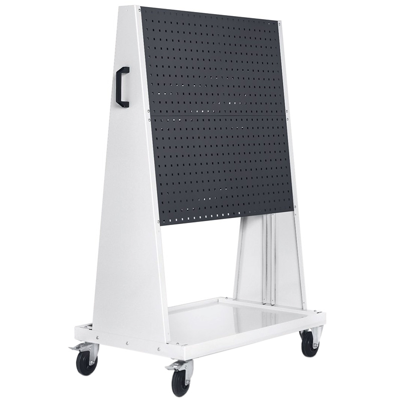 Bott heavy-duty tool panel trolley with 4 anthracite grey perfo panels