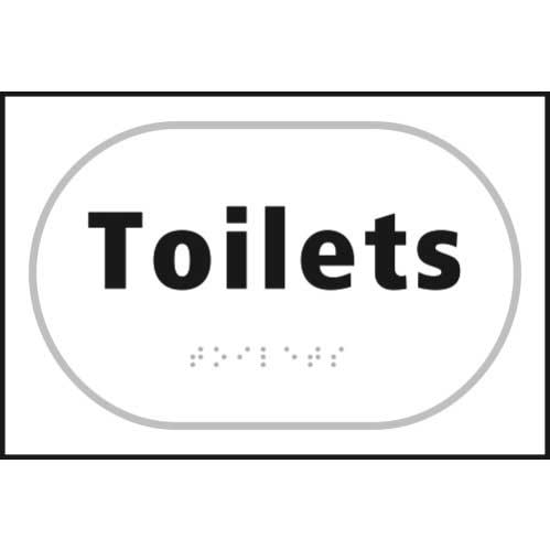 Toilets taktyle braille sign - 150 x 225m
