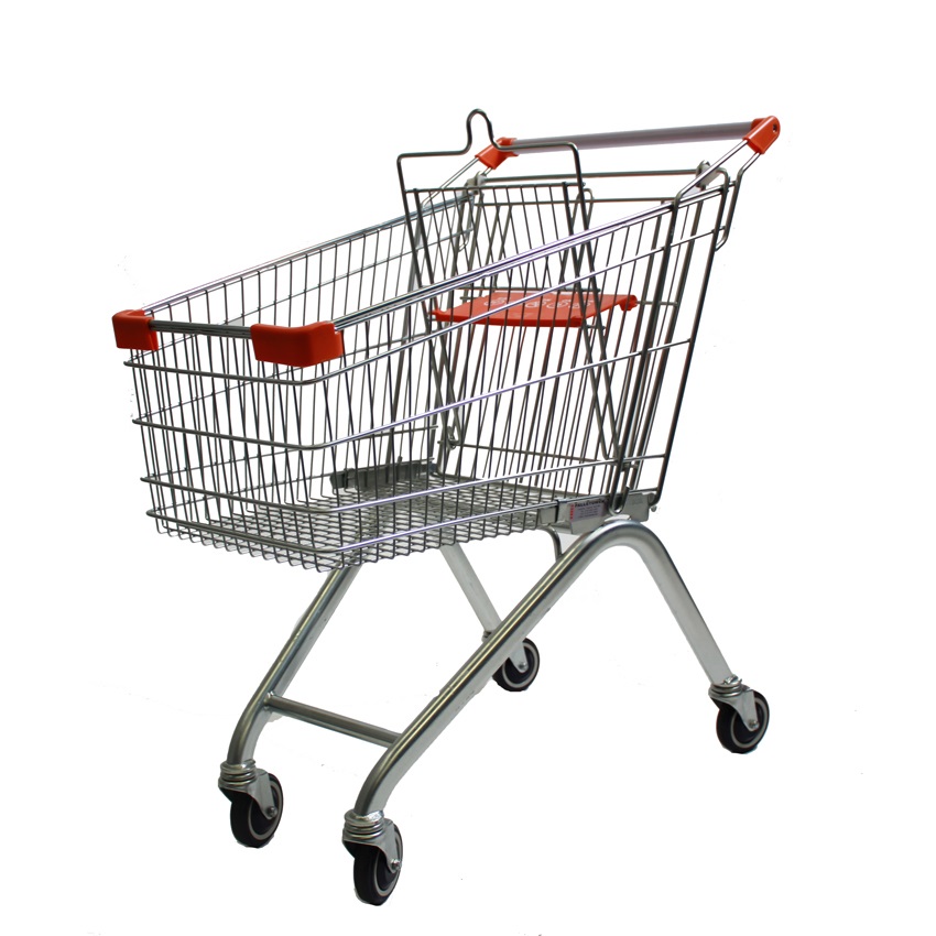 Bright Zinc 150L Shopping Trolley
