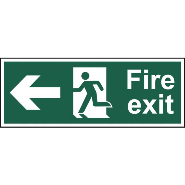 BS Fire Exit Arrow Left Sign