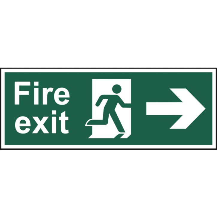 BS Fire Exit Arrow Right Sign