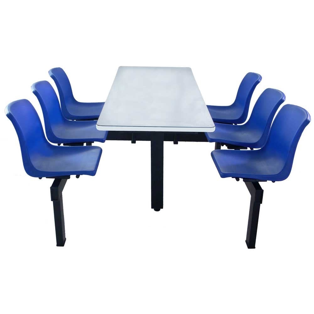 6 Seat Canteen Table & Chairs Unit