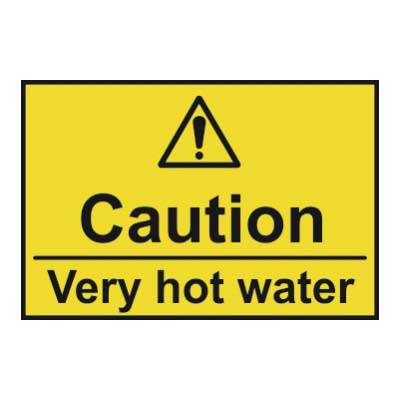 Caution Very Hot Water Sign