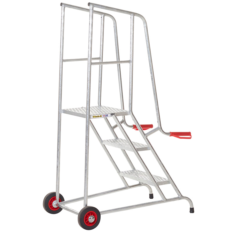 Climb-It 3-tread galvanised loading steps