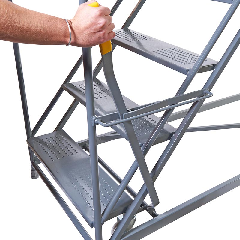 Climb-It easy slope work platform hand-operated brake