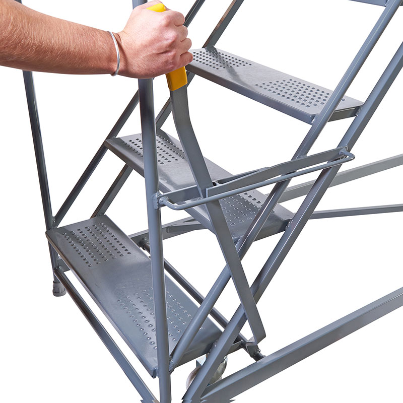 Climb-It work platform steps with lever brake