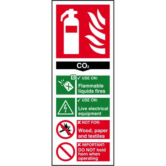 CO2 Fire Extinguisher Sign