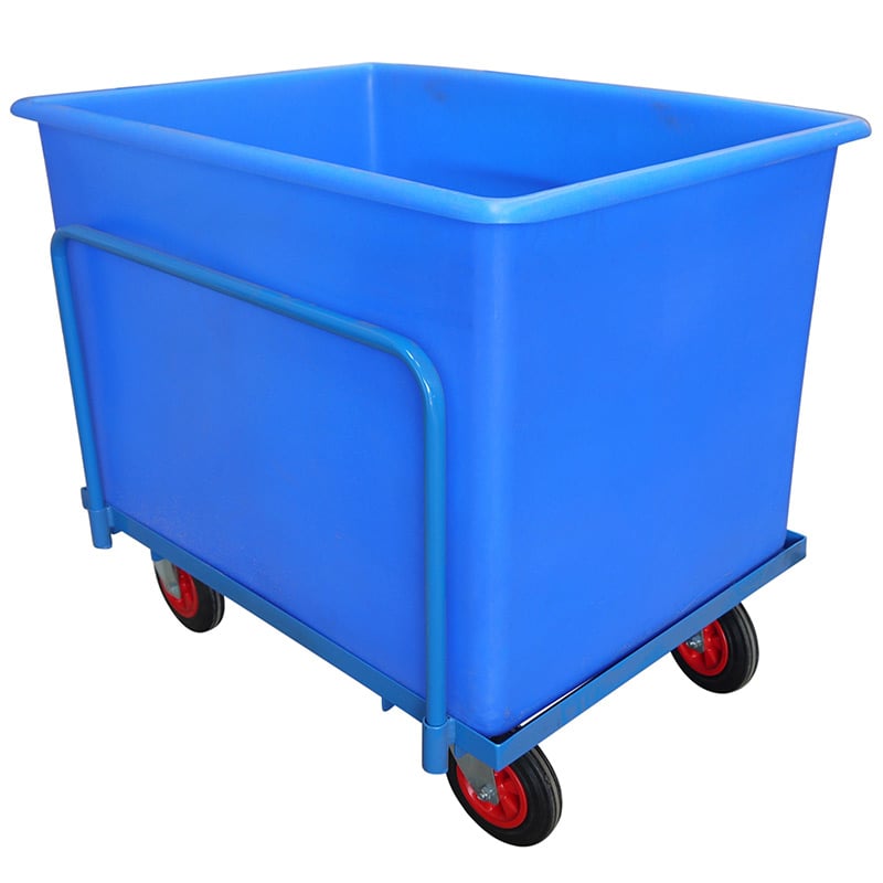 Blue food-grade container truck
