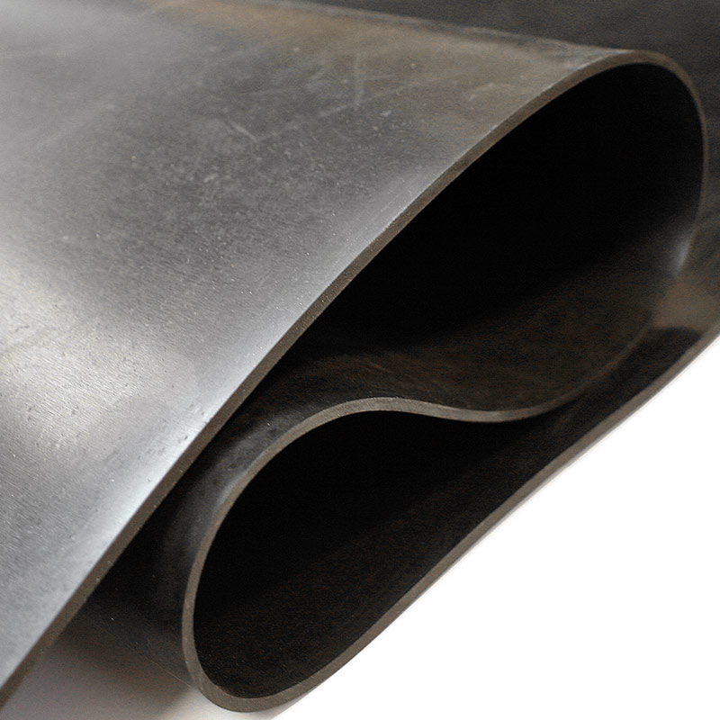 Flexible black rubber sheet