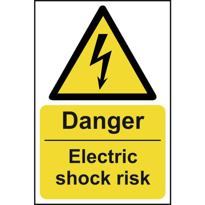 Danger Electric Shock Risk Warning Sign