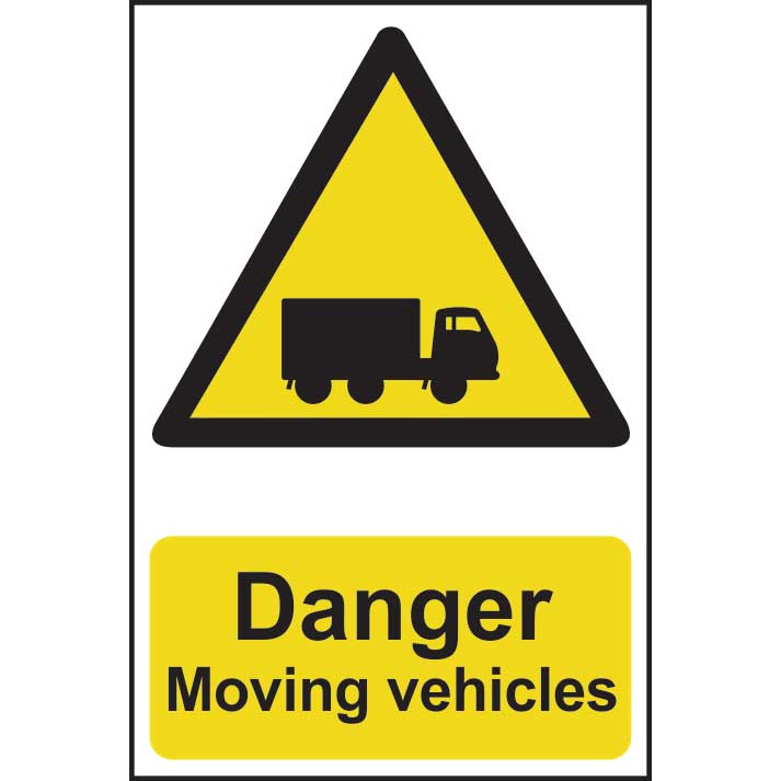 Danger Moving Vehicles Sign