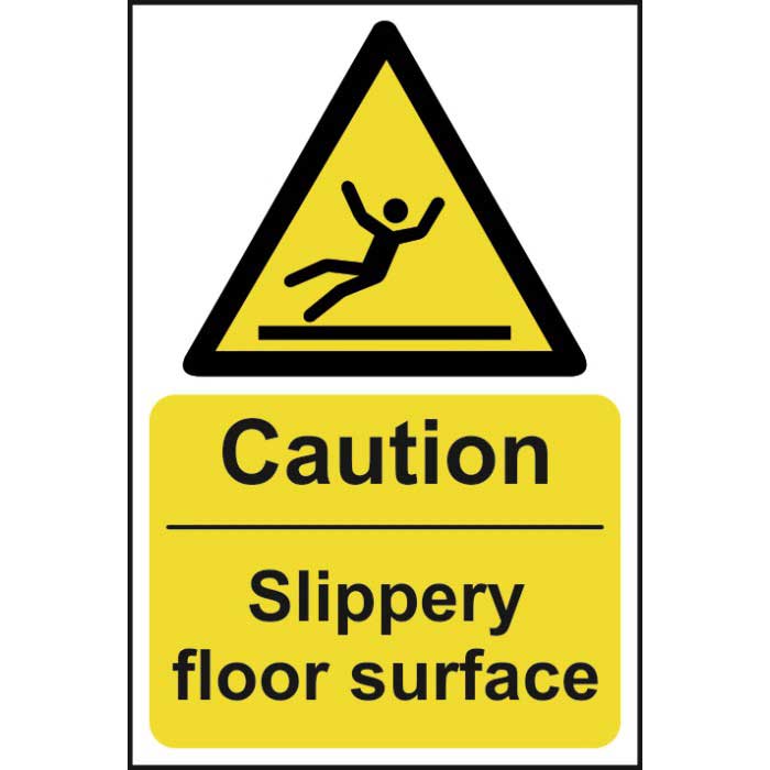 Caution Slippery Surface Sign